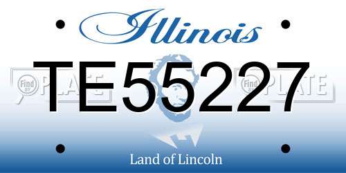 TE55227 Illinois License Plate
