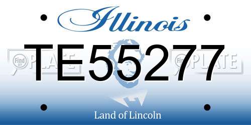 TE55277 Illinois License Plate