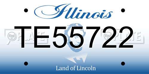 TE55722 Illinois License Plate