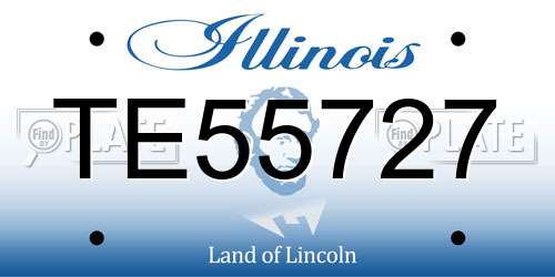 TE55727 Illinois License Plate