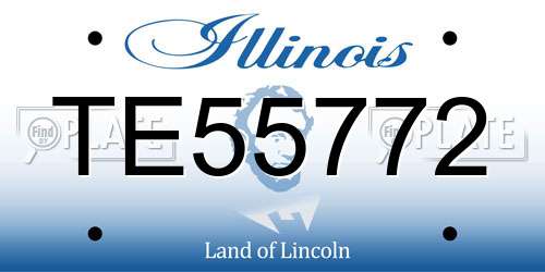 TE55772 Illinois License Plate