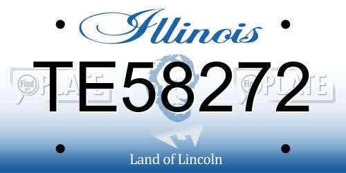 TE58272 Illinois License Plate