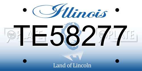 TE58277 Illinois License Plate