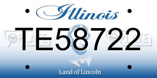 TE58722 Illinois License Plate