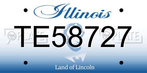 TE58727 Illinois License Plate