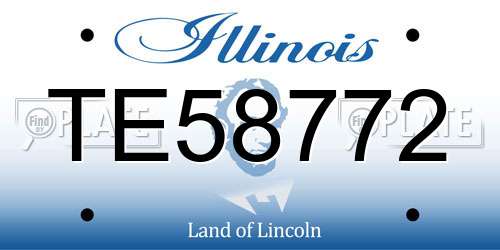 TE58772 Illinois License Plate