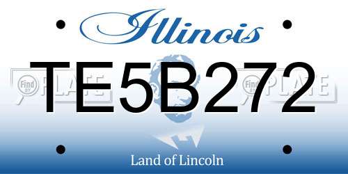 TE5B272 Illinois License Plate