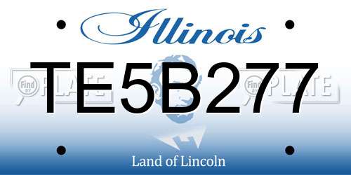 TE5B277 Illinois License Plate