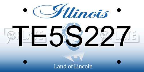 TE5S227 Illinois License Plate