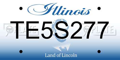 TE5S277 Illinois License Plate