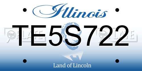 TE5S722 Illinois License Plate