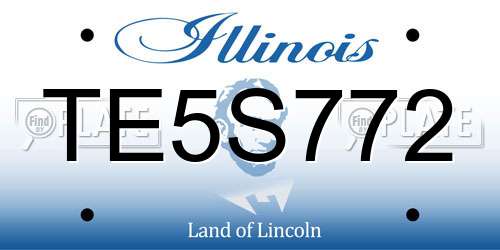 TE5S772 Illinois License Plate