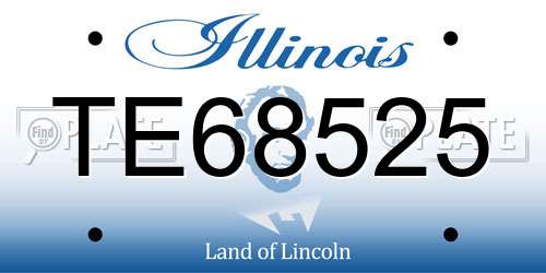 TE68525 Illinois License Plate