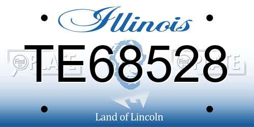 TE68528 Illinois License Plate