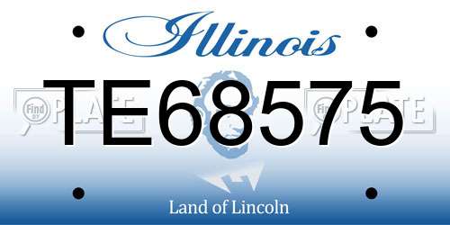 TE68575 Illinois License Plate