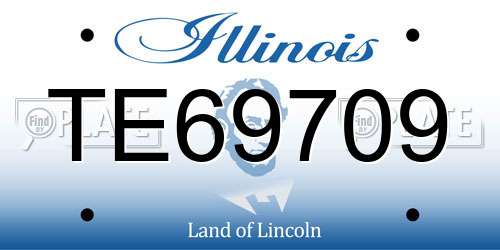 TE69709 Illinois License Plate