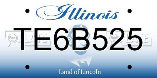 TE6B525 Illinois License Plate