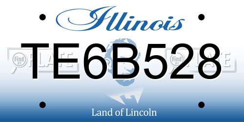 TE6B528 Illinois License Plate