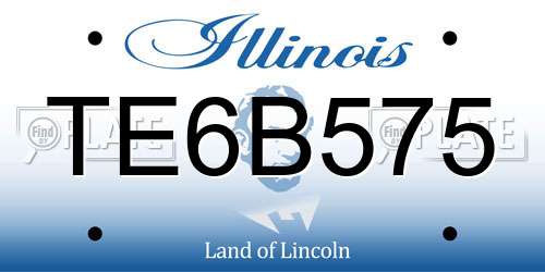 TE6B575 Illinois License Plate