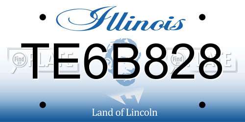 TE6B828 Illinois License Plate