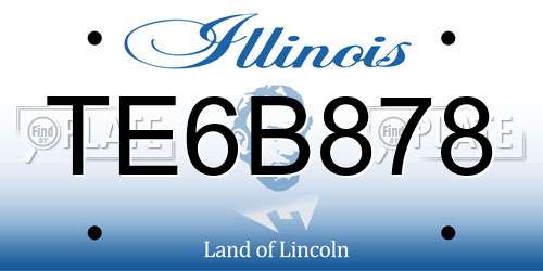 TE6B878 Illinois License Plate