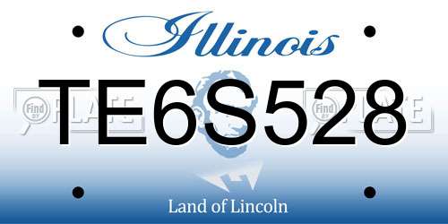 TE6S528 Illinois License Plate