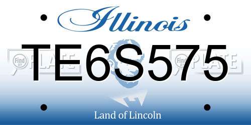 TE6S575 Illinois License Plate