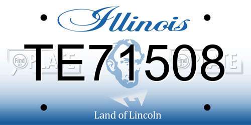 TE71508 Illinois License Plate