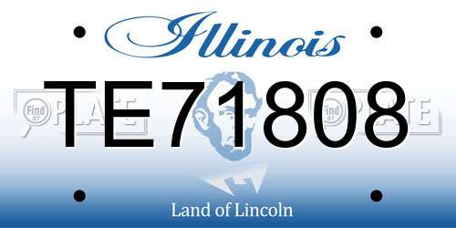 TE71808 Illinois License Plate