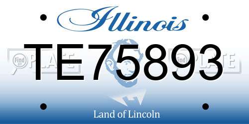 TE75893 Illinois License Plate