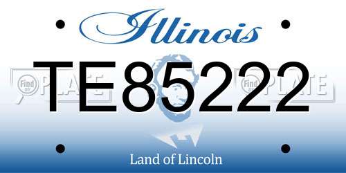 TE85222 Illinois License Plate