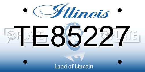 TE85227 Illinois License Plate