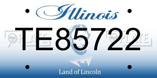 TE85722 Illinois License Plate