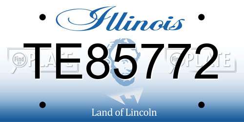 TE85772 Illinois License Plate