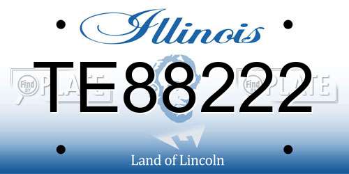 TE88222 Illinois License Plate