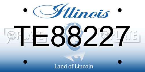 TE88227 Illinois License Plate