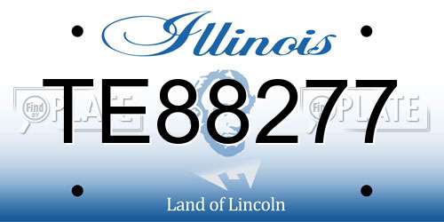 TE88277 Illinois License Plate