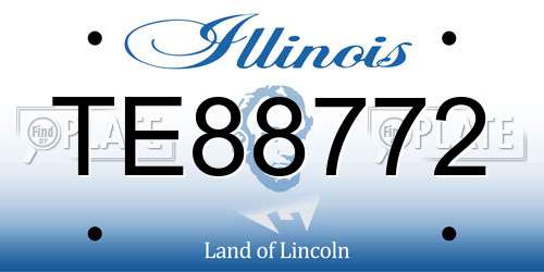 TE88772 Illinois License Plate