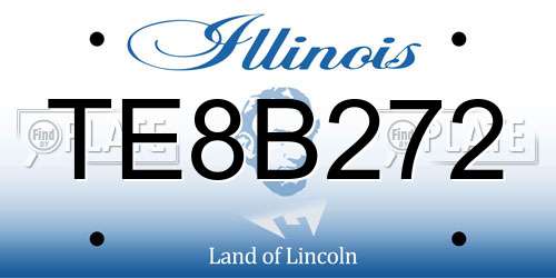 TE8B272 Illinois License Plate