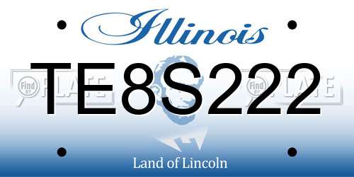 TE8S222 Illinois License Plate