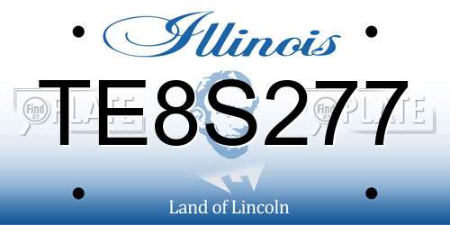TE8S277 Illinois License Plate