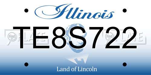 TE8S722 Illinois License Plate
