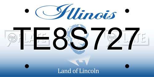 TE8S727 Illinois License Plate