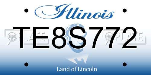 TE8S772 Illinois License Plate