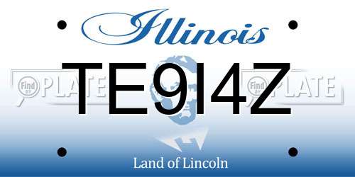 TE9I4Z Illinois License Plate