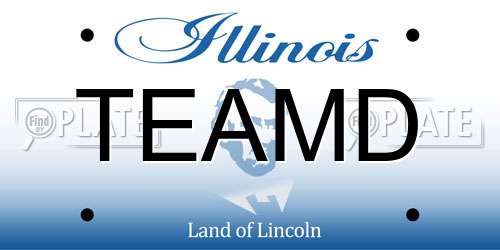 TEAMD Illinois License Plate