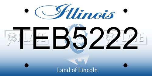 TEB5222 Illinois License Plate