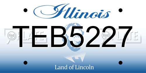 TEB5227 Illinois License Plate