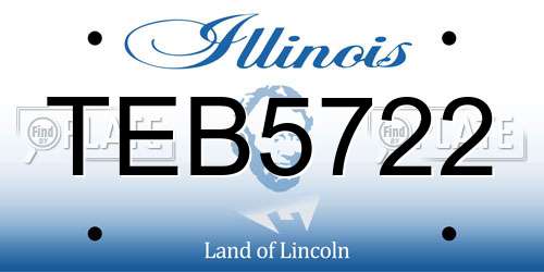 TEB5722 Illinois License Plate