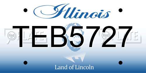TEB5727 Illinois License Plate